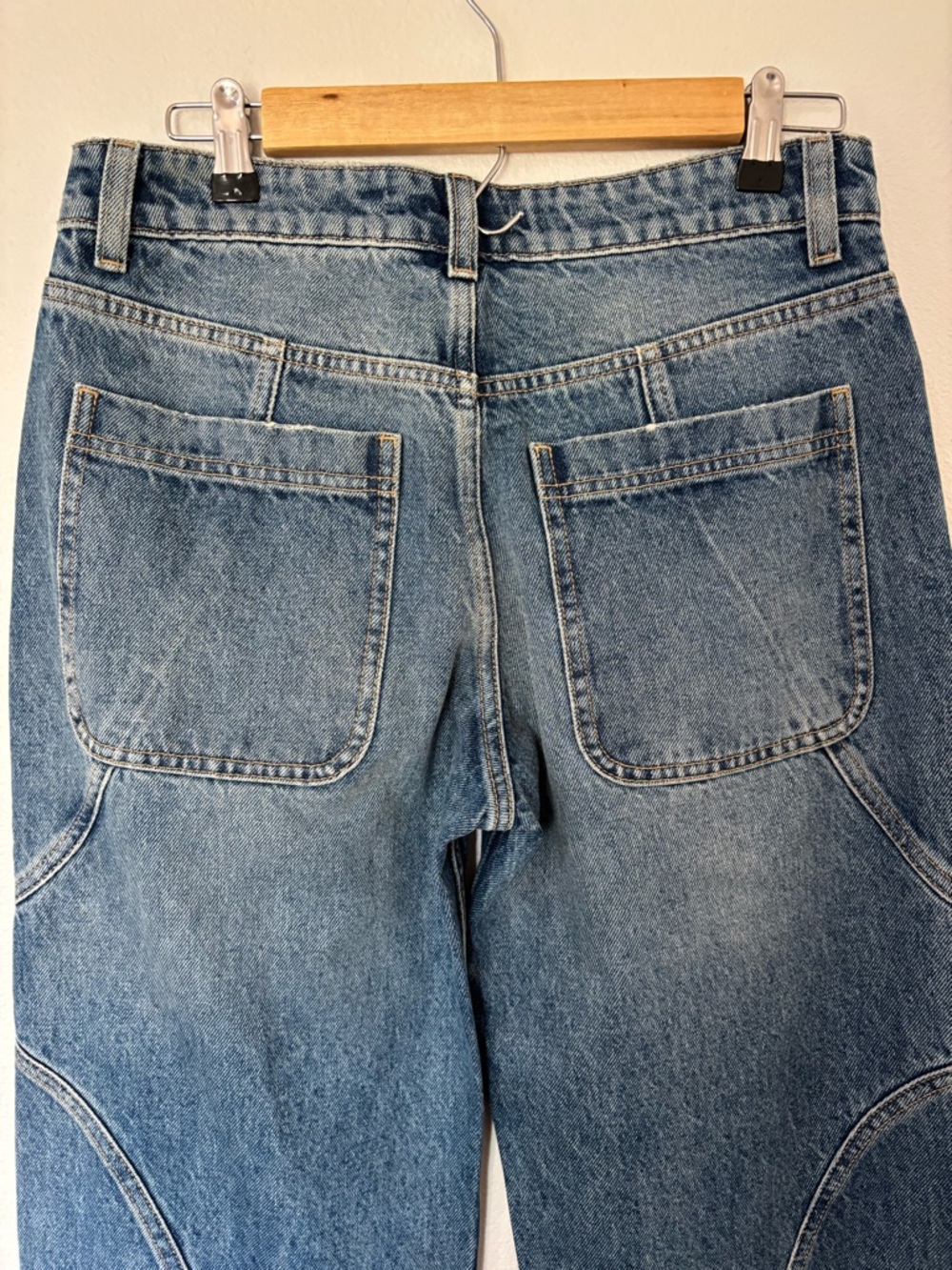 NWOT Women’s Blue Denim Jeans - Relaxed Wide Leg - Picture 3 of 6